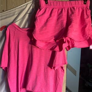 VS PINK SHORTS & TOP SET SZ MED